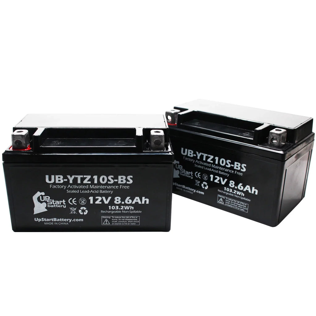 Free, Motorcycle Activated, Yamaha UpStart Factory 2-Pack Battery Replacement 12V, - Maintenance 8.6Ah, 2011 Battery (excl. YZF-R6 UB-YTZ10S-BS R6S) 600CC