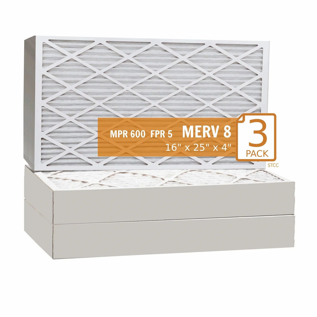 16x25x4 Air 8 Pleat MERV (3 Purolator Filter Key Pack) -