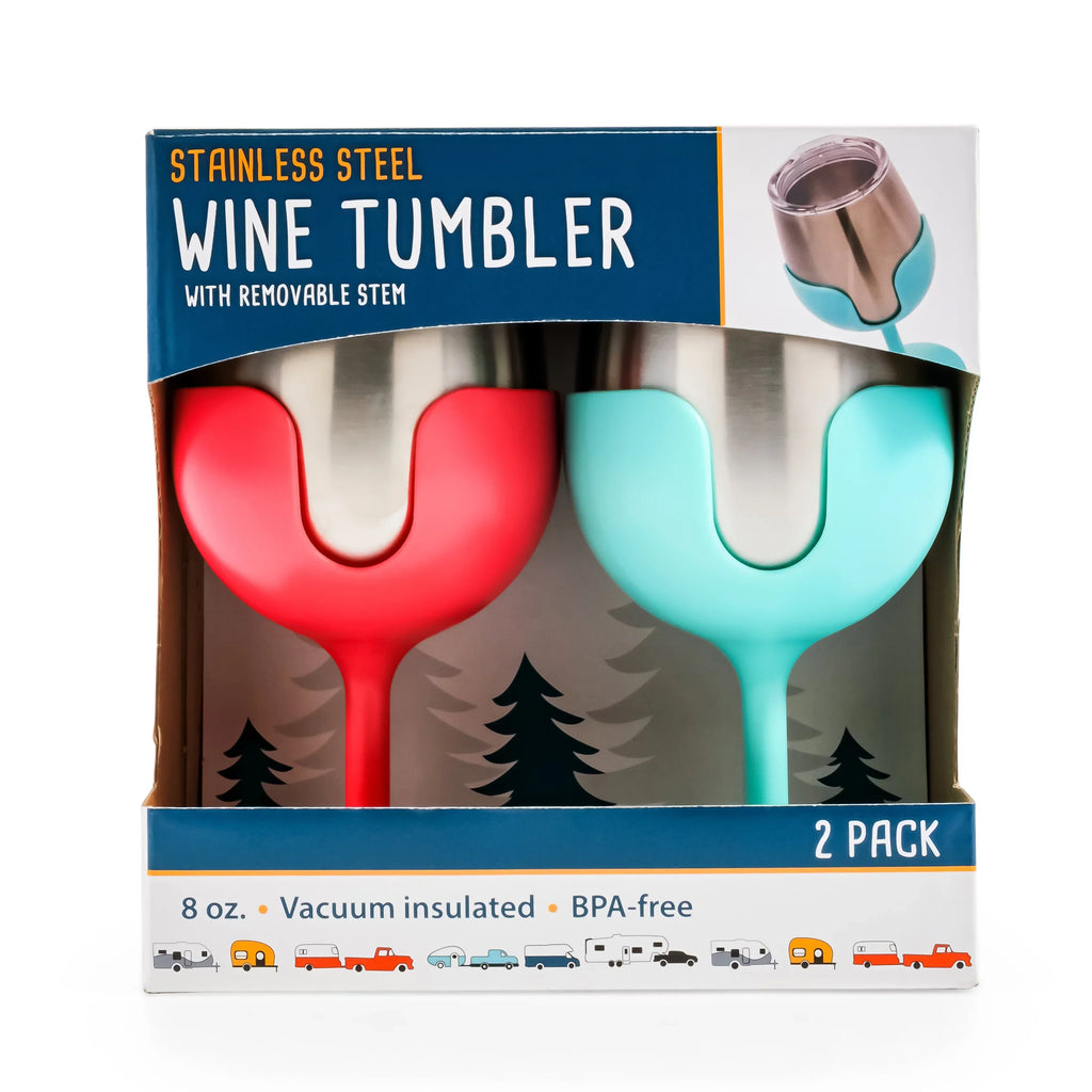 the Wine Kitchen 2-Pack Camco 8oz Life (51915) and Steel, Stainless at Teal | Pink Better Campsite | Tumblers Is Grade