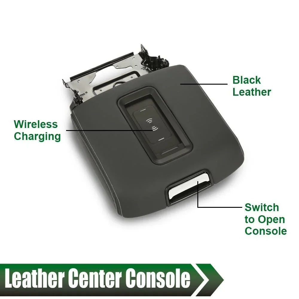 Wireless 15-20 Chevy Charging For Lid Console Center Fit Armrest Tahoe With