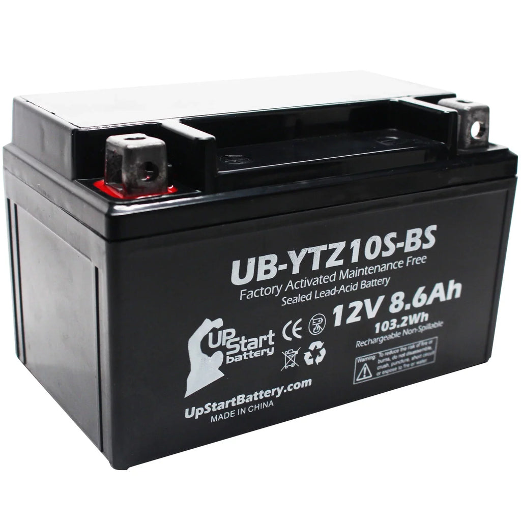Free, Motorcycle Activated, Yamaha UpStart Factory 2-Pack Battery Replacement 12V, - Maintenance 8.6Ah, 2011 Battery (excl. YZF-R6 UB-YTZ10S-BS R6S) 600CC