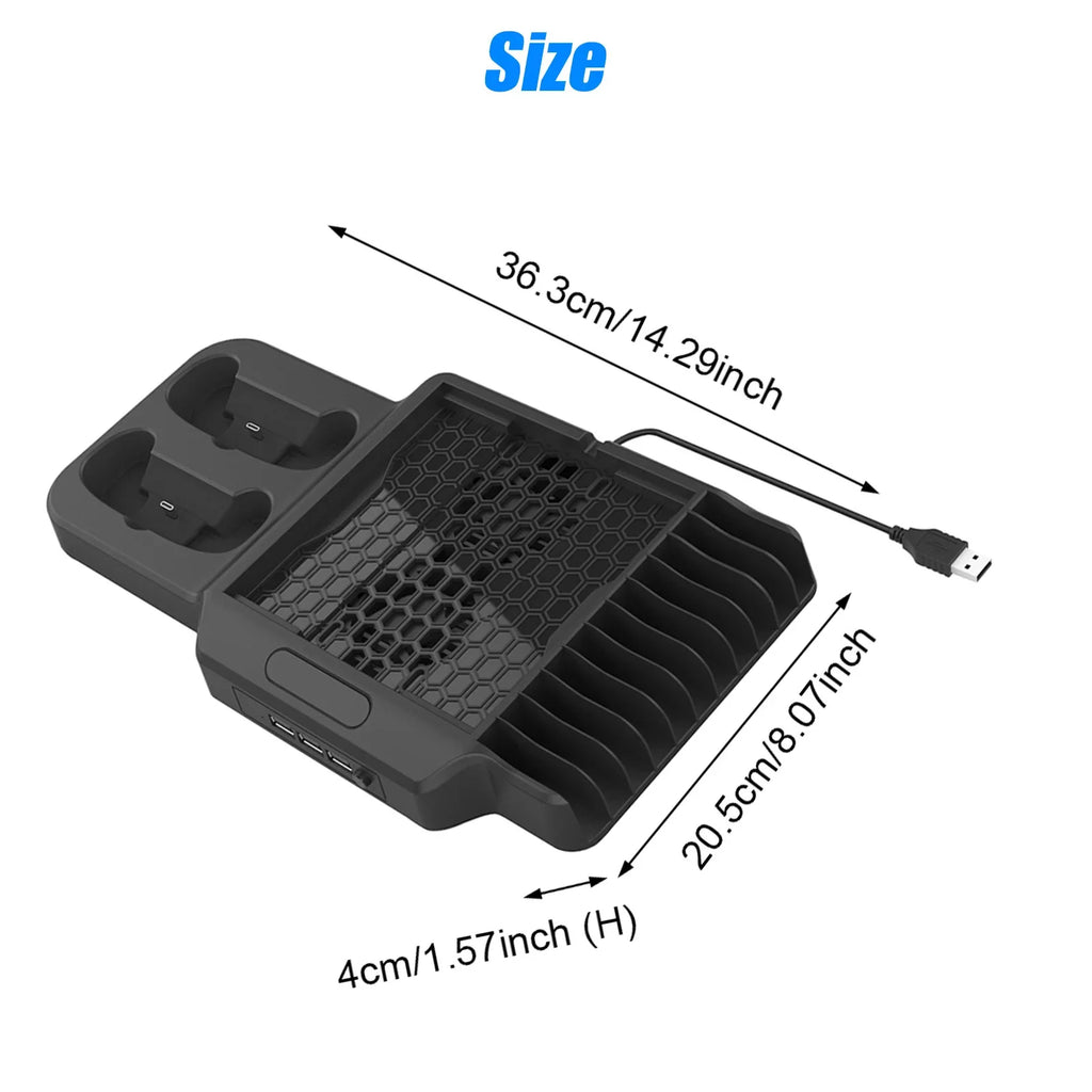 Station Controller S/X Xbox Stand Ports, EEEkit Slots X/S 2 Fit with for Fans, Charging Series Dock USB Dual 3 Cooling Fast Game Xbox Series Vertical Fit 11 Disc with for