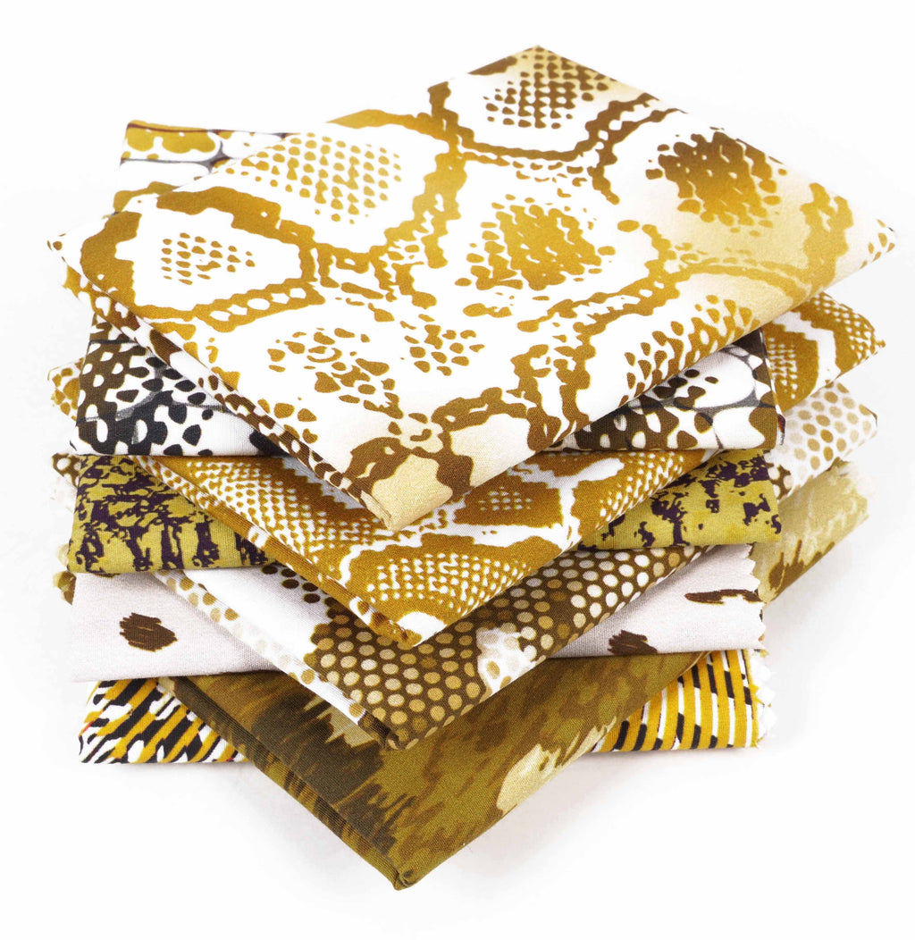 Quarter Bundle SkinPrint 22"DIY Soimoi 8 -Animal (Yellow) CottonPre-Cut Fat Quilting 18"x Patchwork-100% Fabric Pc