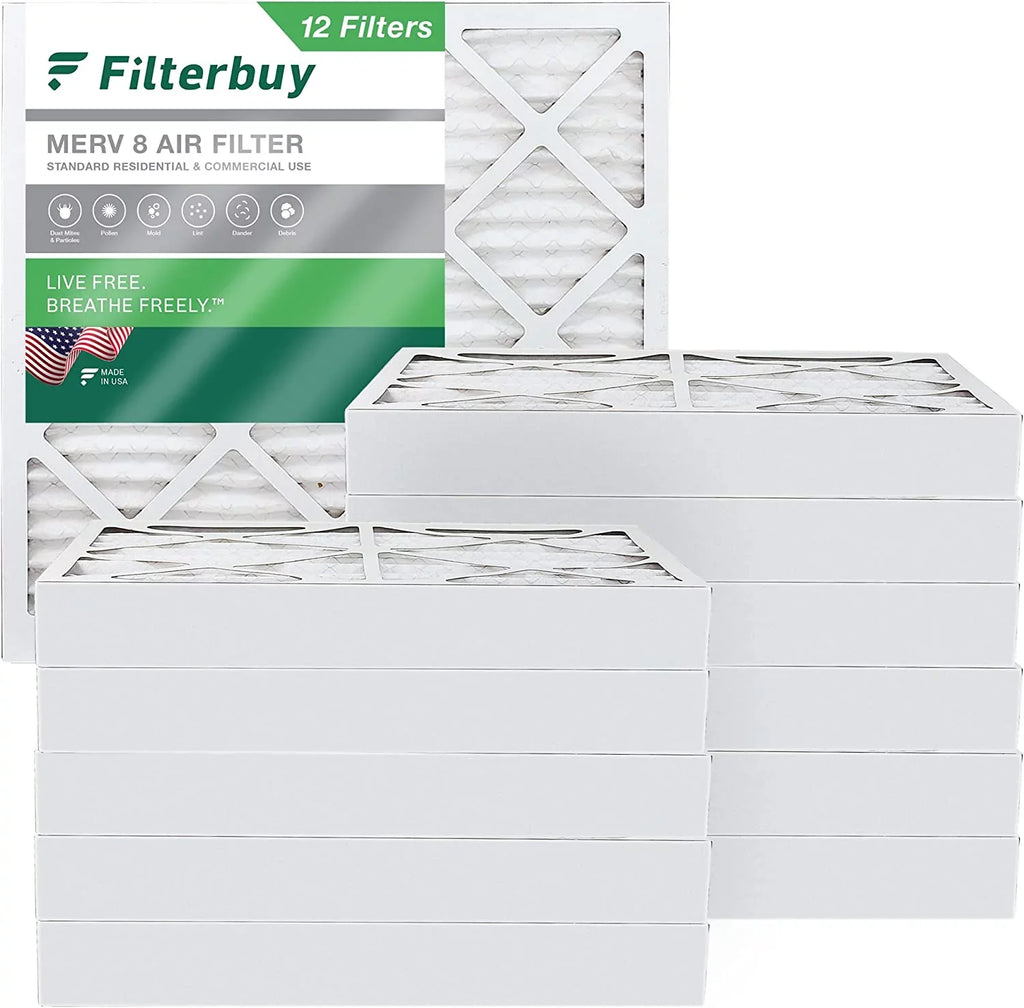 20x20x4 Furnace AC HVAC Filterbuy Filters 8 (12-Pack) Pleated MERV Air