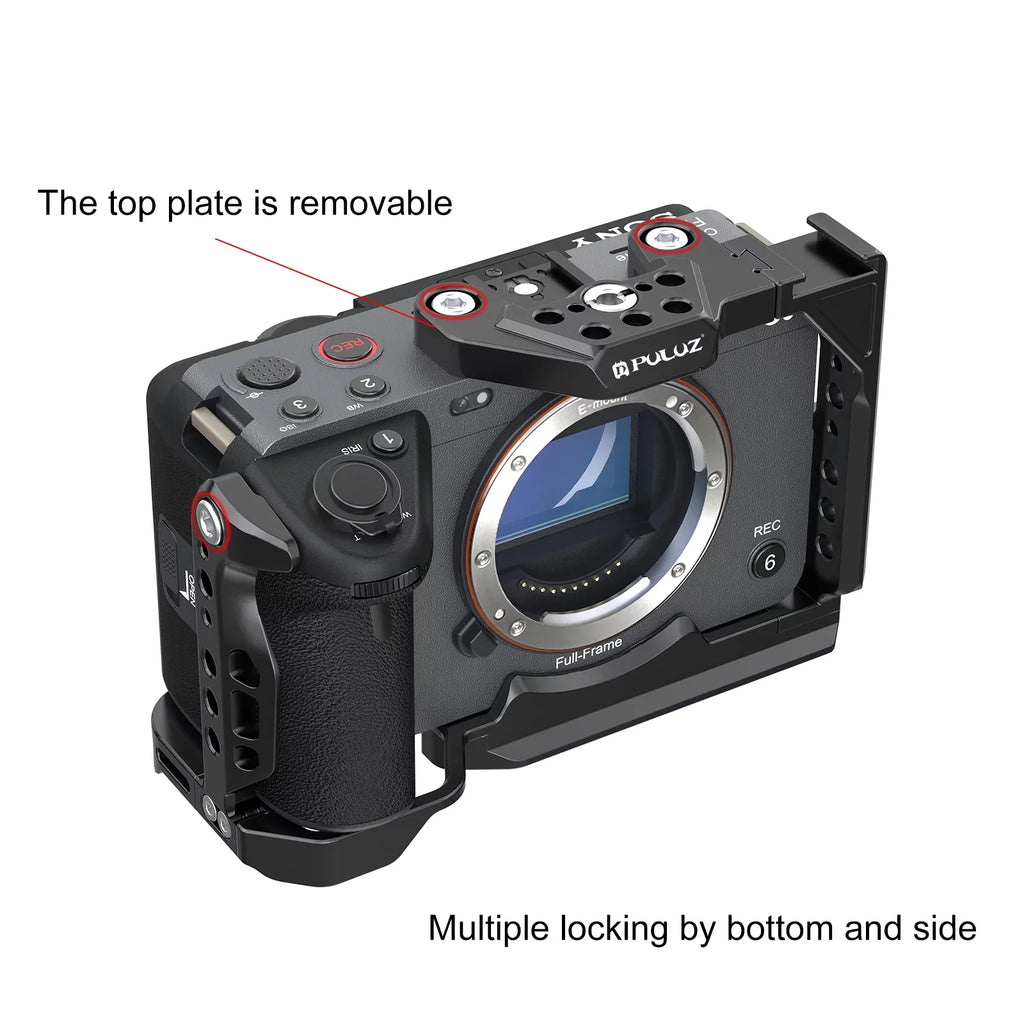 PULUZ with For FX3 ILME-FX30 Camera / Cage NOTA Stabilizer Metal Sony Slider(Black) Rig