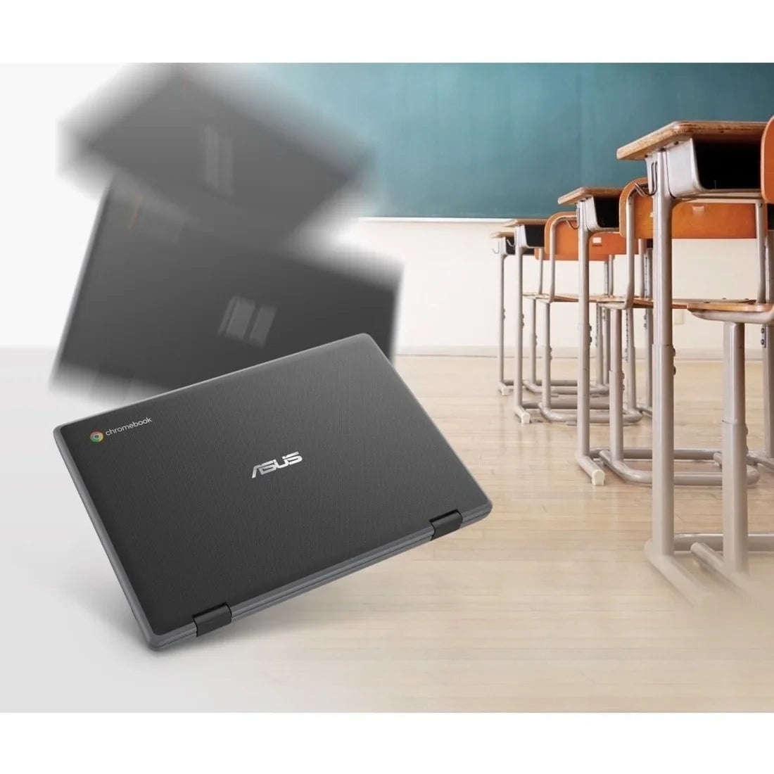 Celeron Chromebook SSD, 64GB Touchscreen, Asus Intel N5100, ChromeOS, Flip CR1100FKA-YZ184T 11.6"