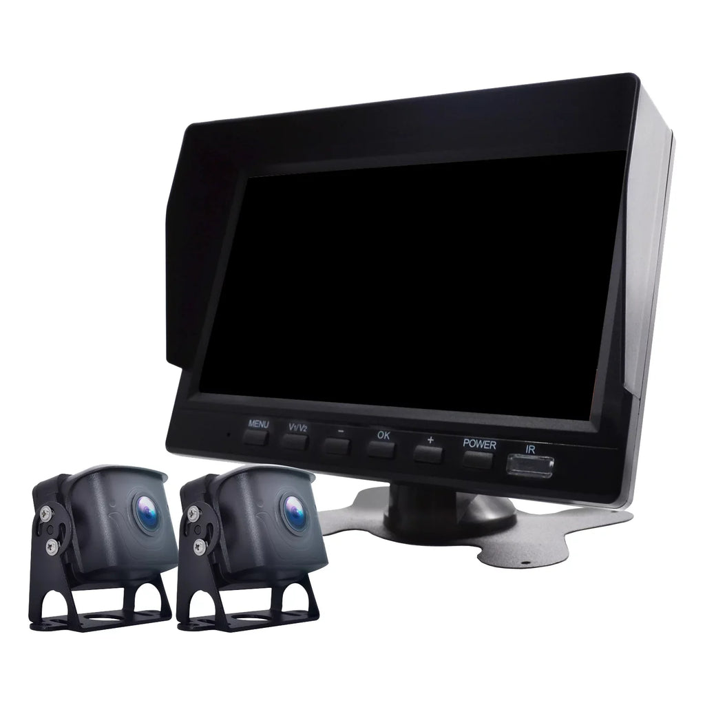 for Camera with Backup DVR RV Monitor Driving 7" Video BSD Bus+2 Truck Recorder