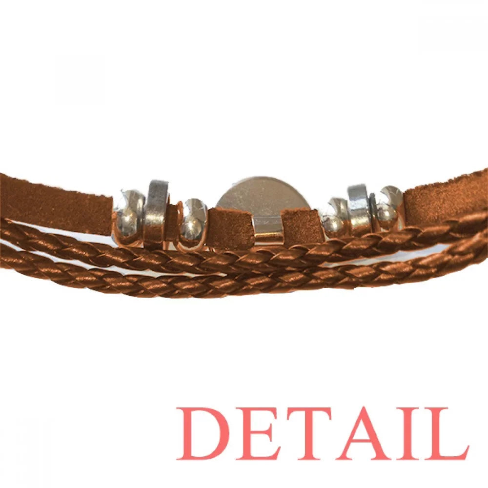 Expressive Laughter Jewelry Paris Ornament Bracelet Leather French Wristband