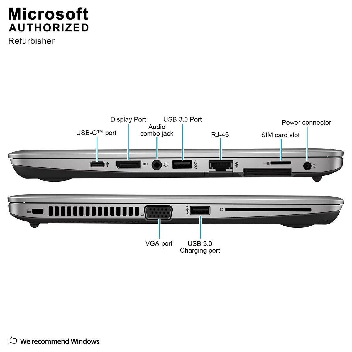 3.0, 16G 820G3 DDR4, TYPE-C, A i5-6300U M.2 Pro HP USB 512G TOUCH 12.5 Windows VGA, 10 Business Laptop, Grade 2.4GHZ, Bit-Multi-Language(EN/ES/FR) Intel EliteBook Used Core SSD, 64