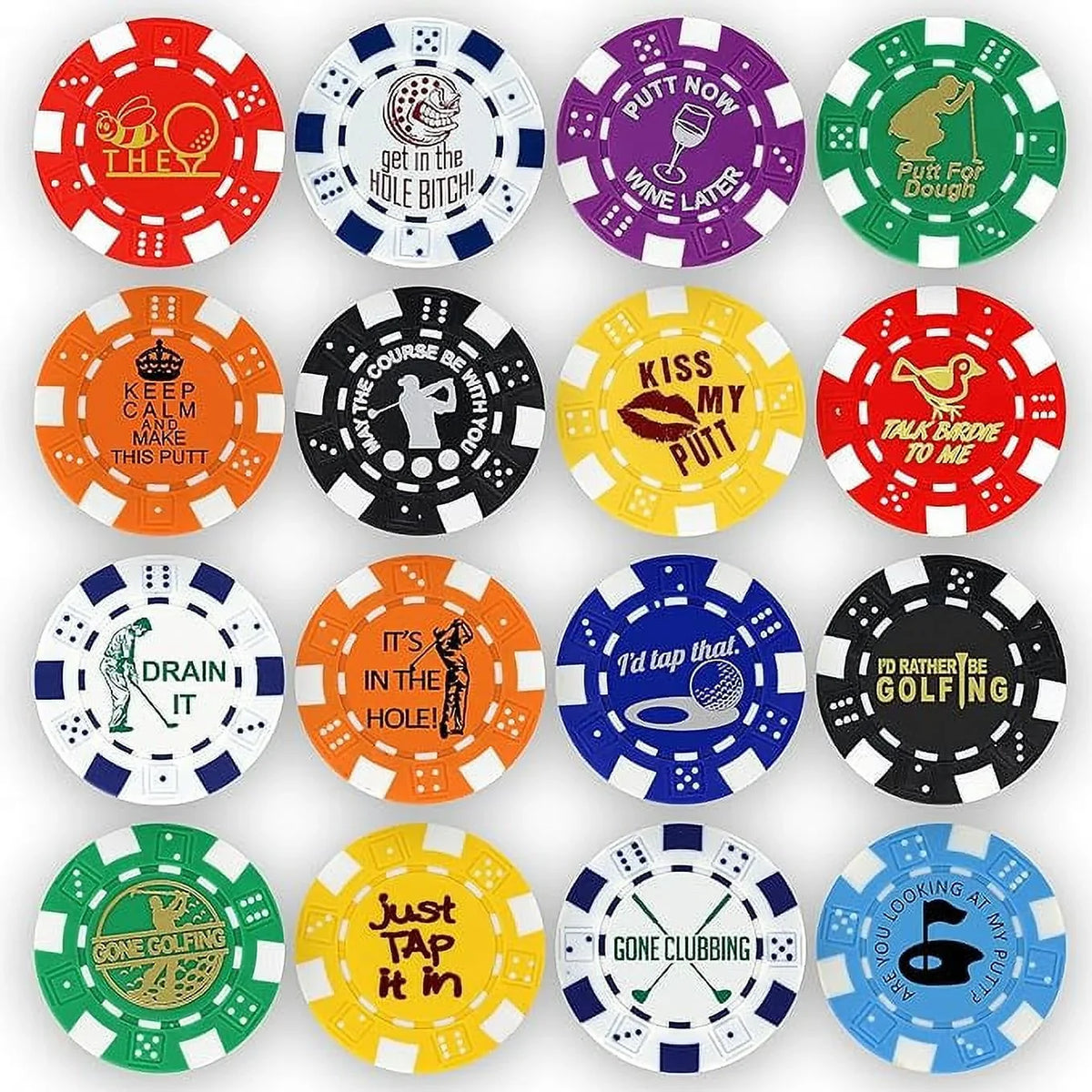 Ball Chips Marker Gram Striped Poker Golf VINCI 11.5 Chip DA Collection,