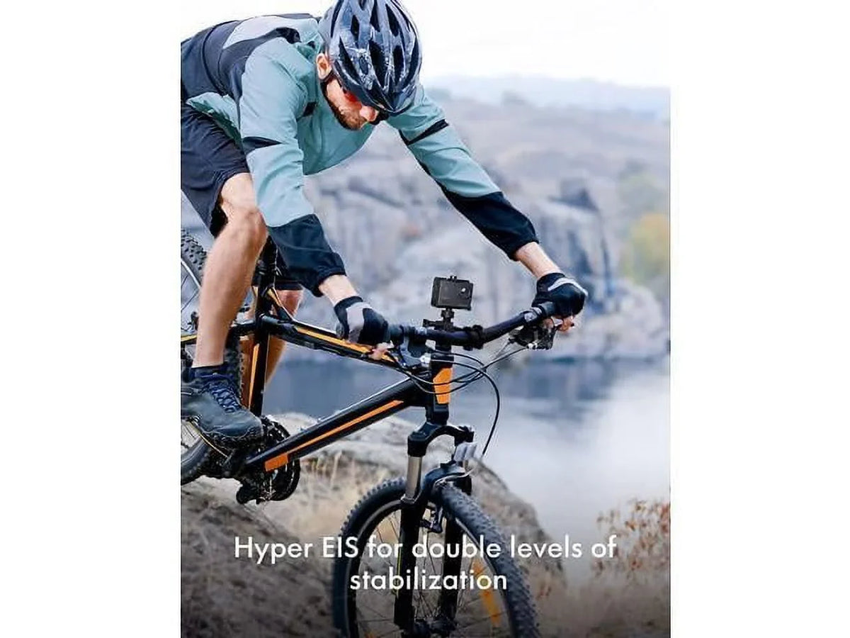 Camera Kit with Accessories Angle Helmet Mount GA100 Remote Dual 40M Camera, 2x1050mAh Batteries 30FPS, Action 20MP Control, 4K Waterproof Wide EIS, WiFi Camera and Microphone 170° Underwater