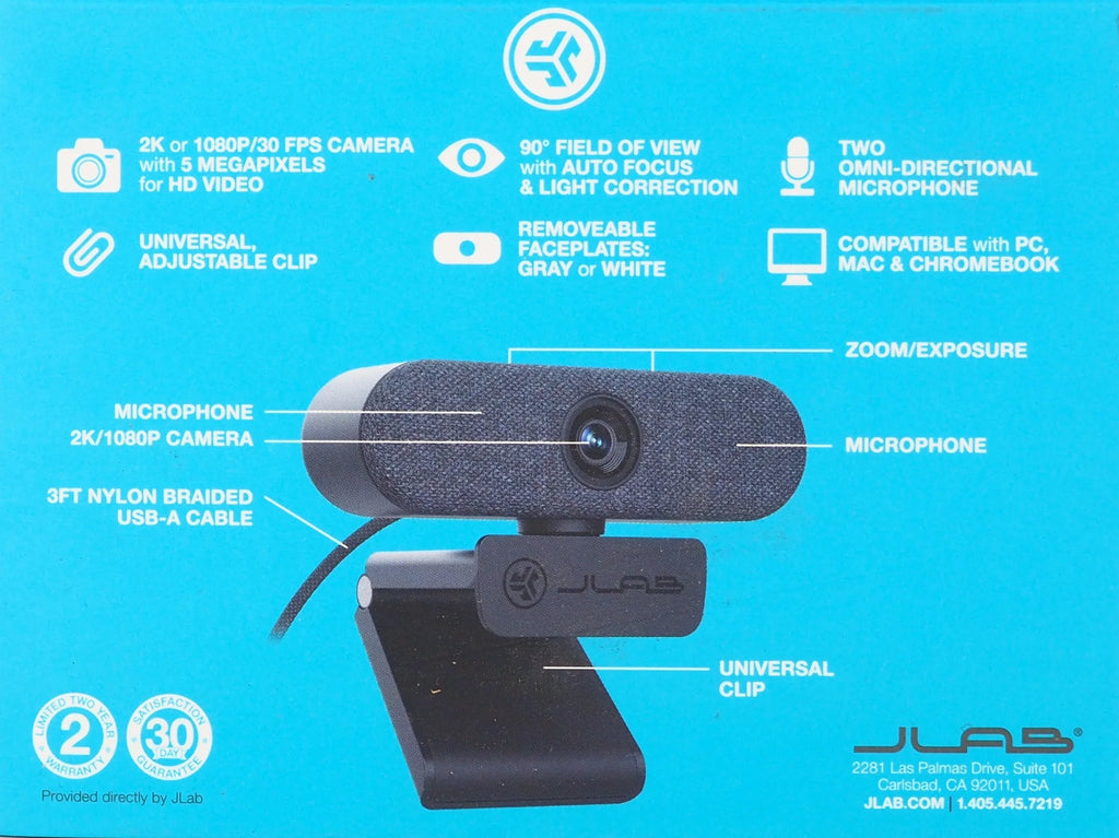'- MP - JLab 1080p, audio Epic - 2K - color - Webcam USB 5 -