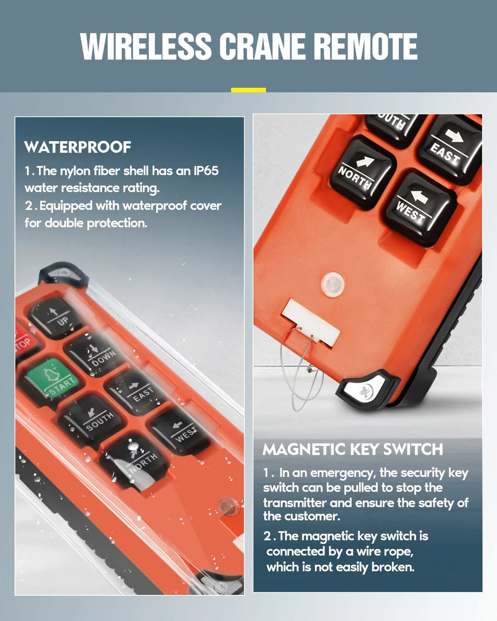 Lift 12V Electric Tower 8 Radio Control Bridge Overhead 1 + Switch Industrial Crane Crane Winch Crane Receiver Remote 2 Wireless Hoist Buttons Transmitter DC