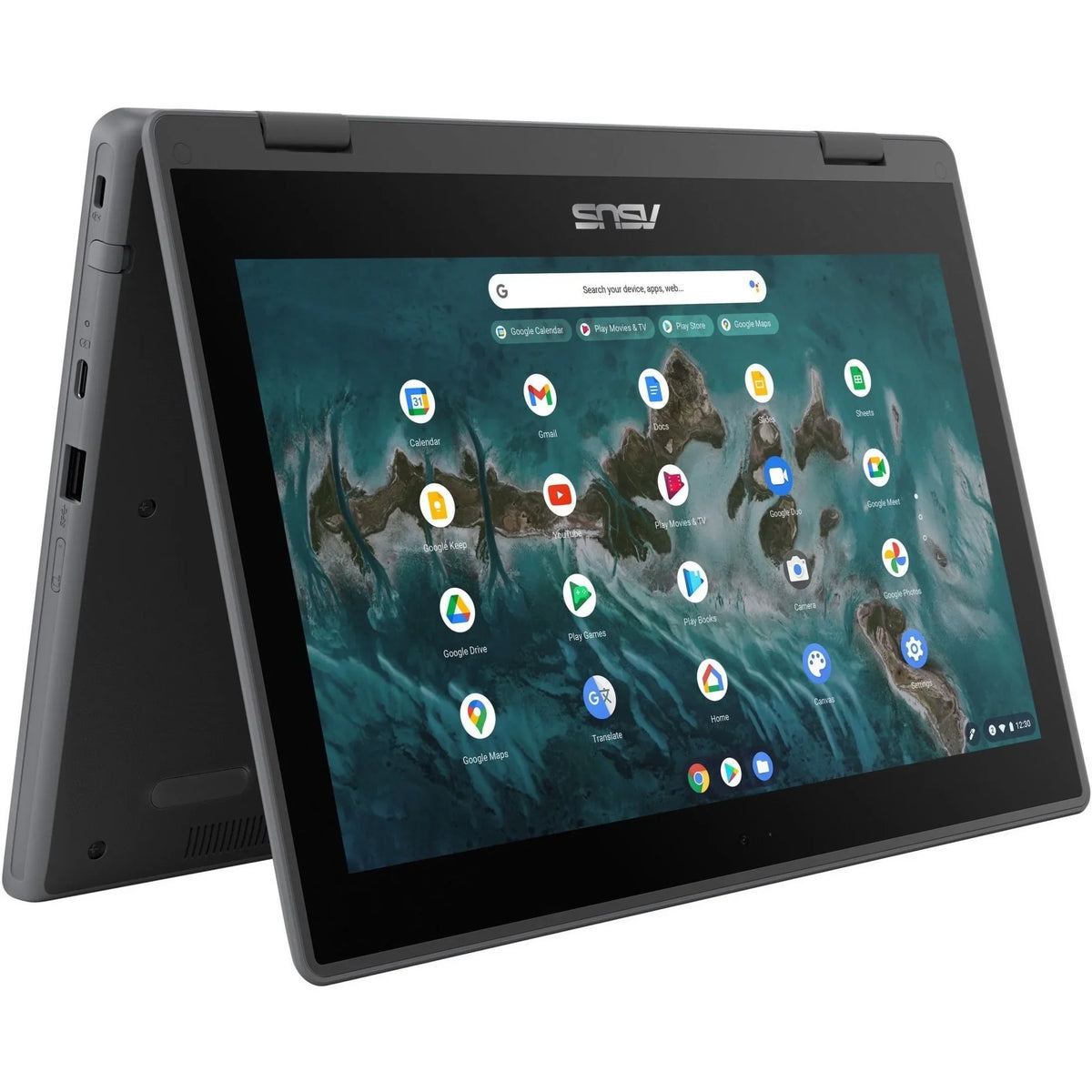 Celeron Chromebook SSD, 64GB Touchscreen, Asus Intel N5100, ChromeOS, Flip CR1100FKA-YZ184T 11.6"