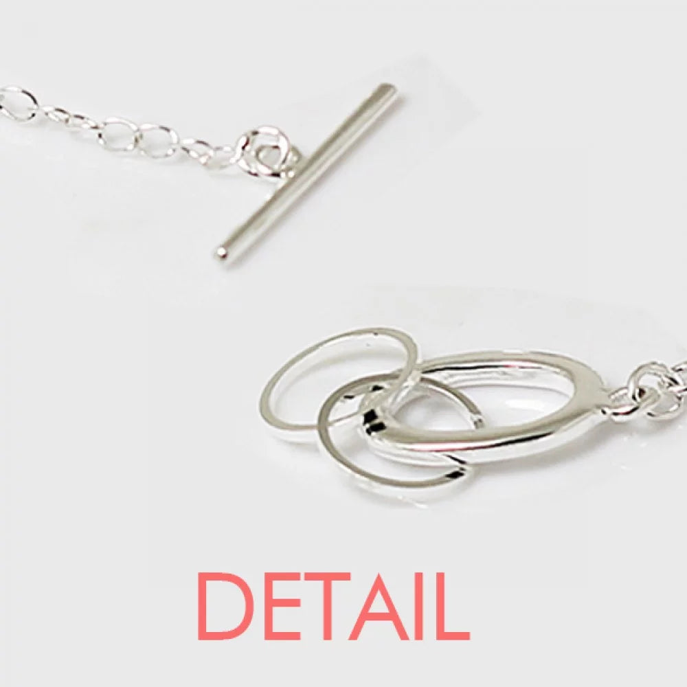 Bangle Design Heart Chain Electrocardiogram Pattern Bracelet Charm Jewelry