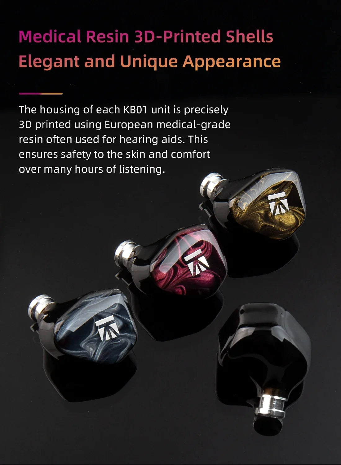 Drvier IEM Headset HIFI Headphones KB01 Wired Music Beryllium Ear Dynamic Sport 10MM Earbuds Diaphragm Monitor Earphone KBEAR In