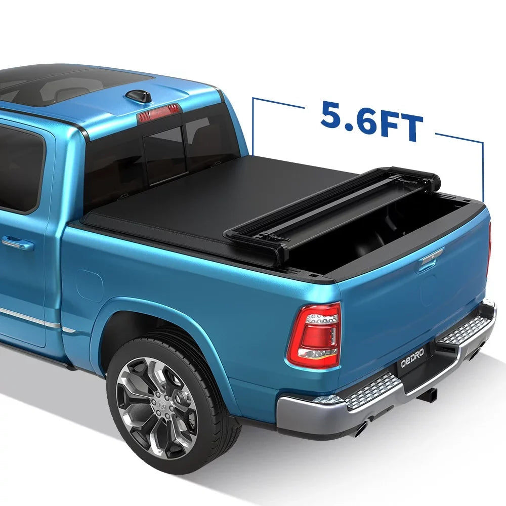 for Cover Four Soft Fold Bed Dodge Truck 1500 2009-2023 Tonneau 5.6ft Ram Ledkingdomus Quad Fold Covers