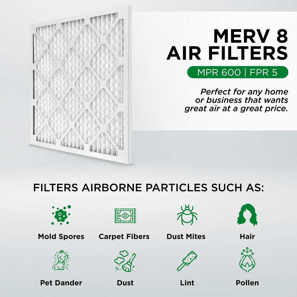 14.5 Filters. AC 15x20x1 19.5 x (Actual Furnace x Air 8 Size: Pamlico Pleated Air 6. Quantity MERV Inches) 0.75