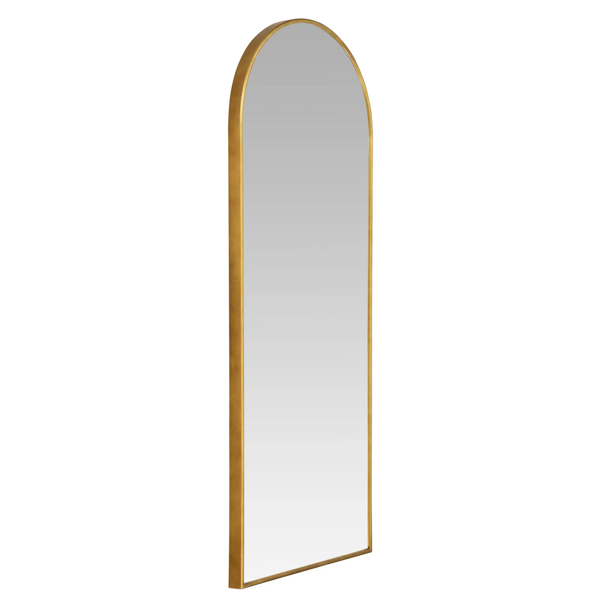 Floor 70"x28" Arch Metal Glam Mirror Modern Gold Nadia