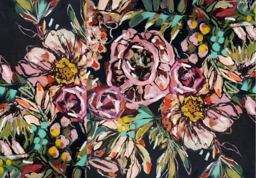 Midnight James Paul Cheung 100% Blooms - Scarf by Cashmere