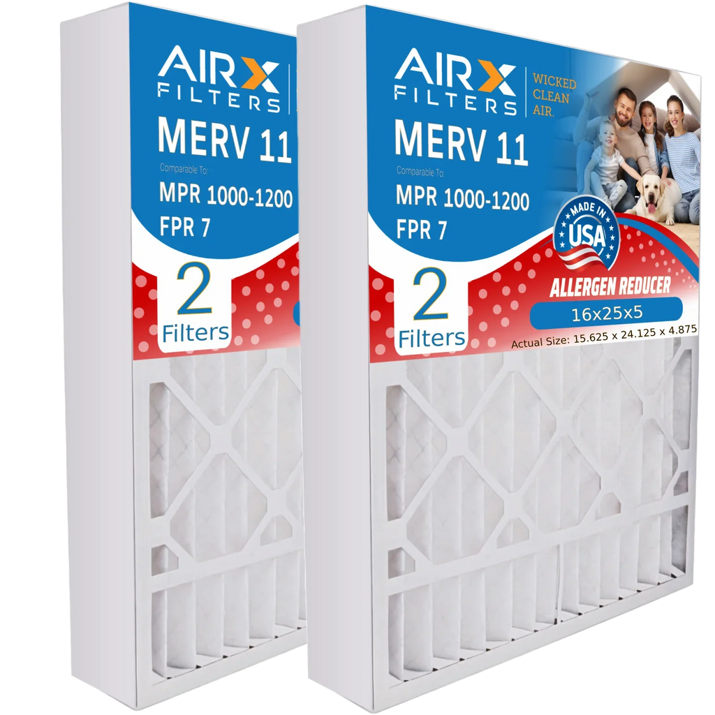 1200 & Filter #000-0448-001 MPR by with Compatible to MERV Skuttle 16x25x5 2 Made Air Filter Comparable 7 AIRX FPR AIR. 16x25x5 Pack CLEAN WICKED MPR DB-25-16 1000, 11 Premium FILTERS USA Furnace