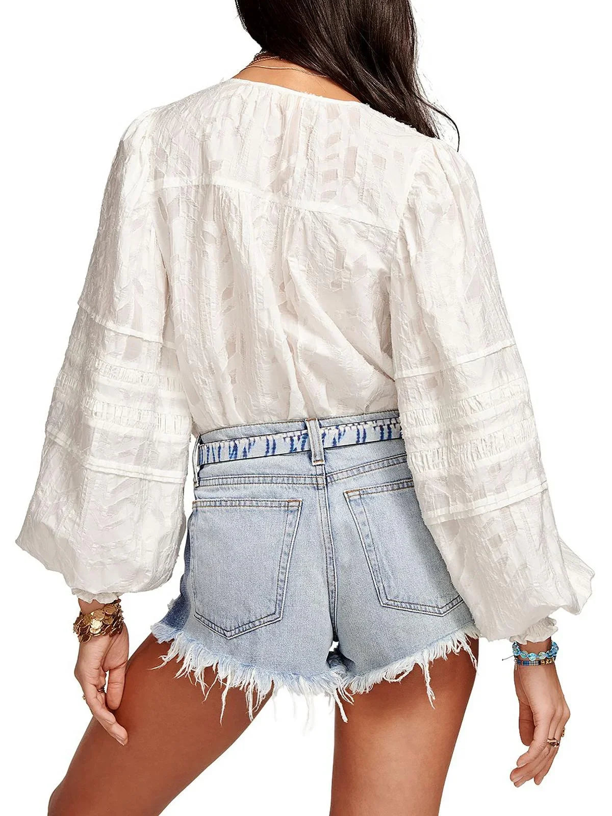 Womens Textured Ramy Brook Ruched Blouse