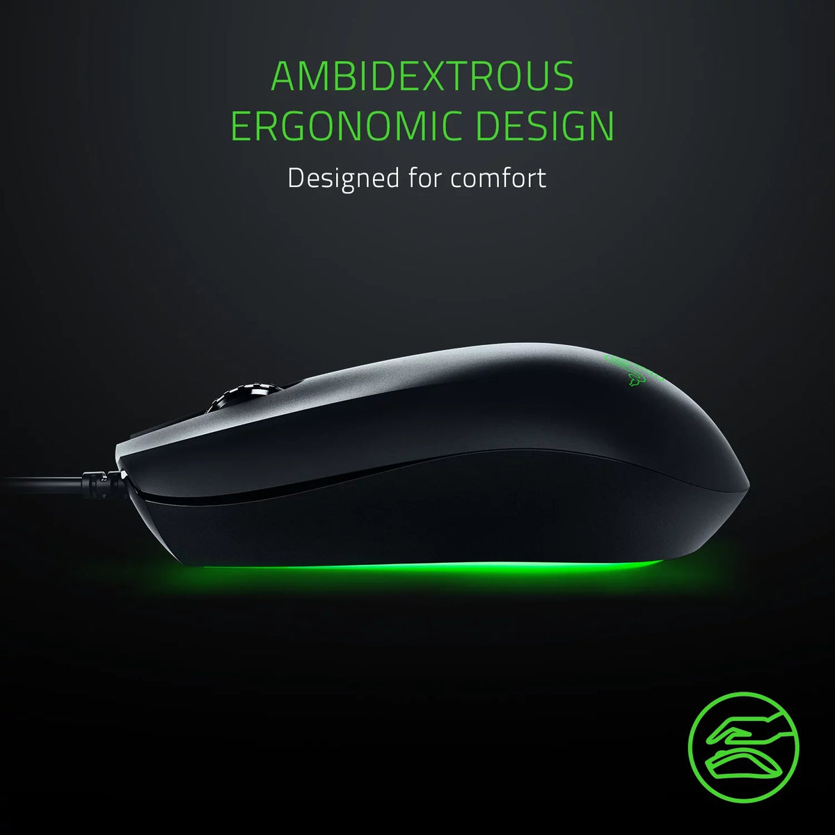 '- by Razer 7,200 Abyssus Sensor Optical Ergonomic Razer Powered 3 - Buttons Mouse Ambidextrous Essential: Chroma Gaming True DPI Hyperesponse -