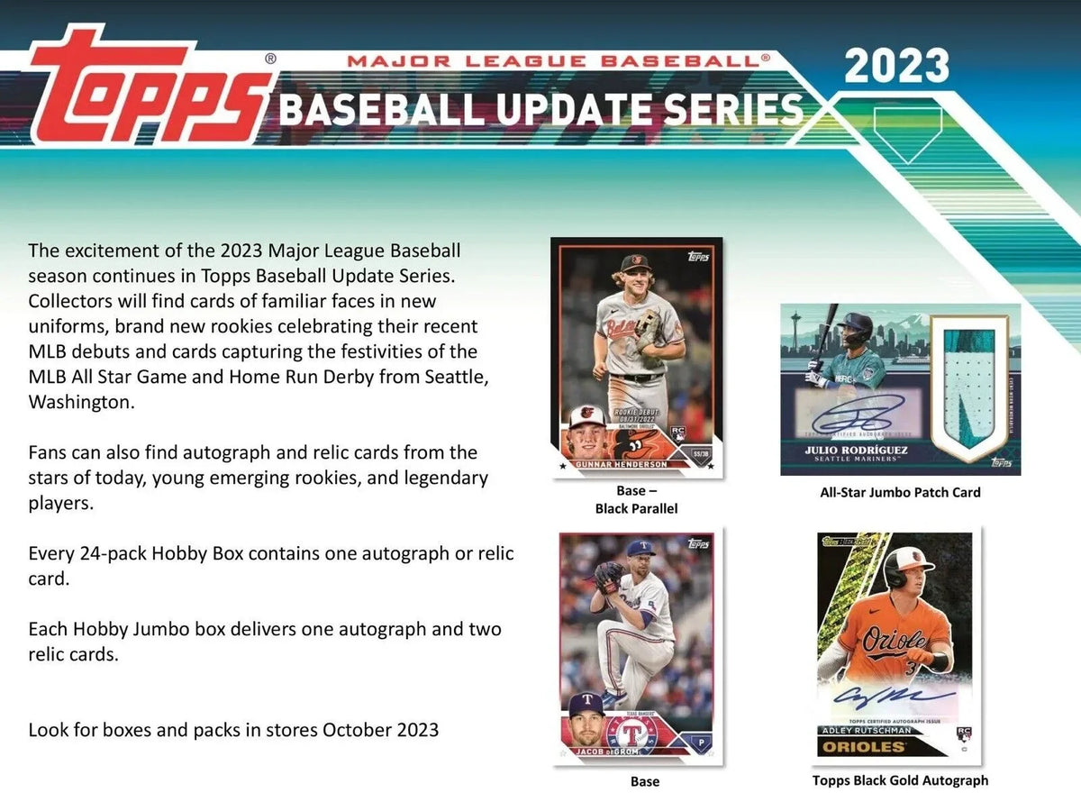 Card 2023 Trading Box Topps HOBBY Update MLB Baseball Series