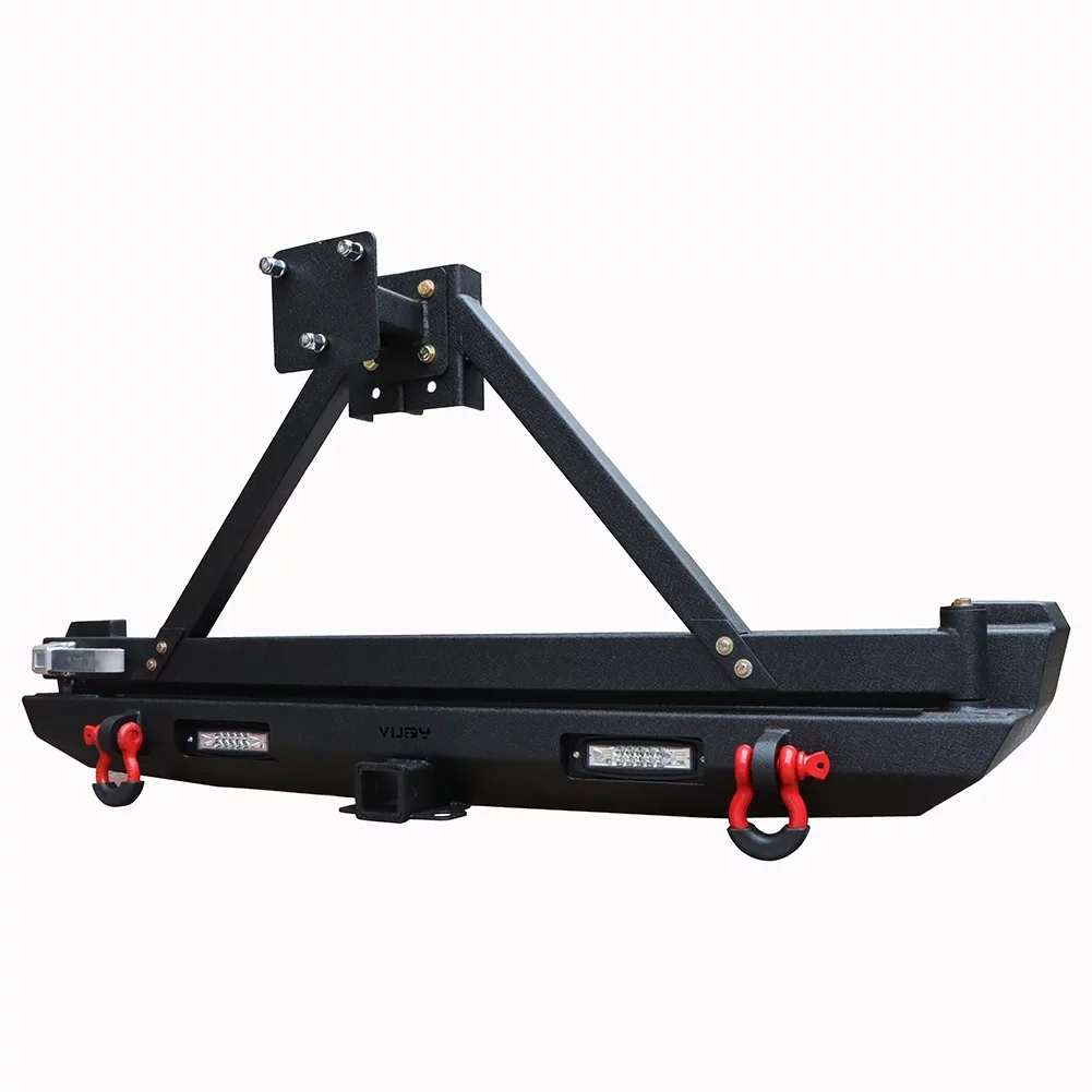 Jeep Ronghui Rear Steel 1984-2001 For Carrier Bumper Cherokee Lights & W/Spare XJ Tire