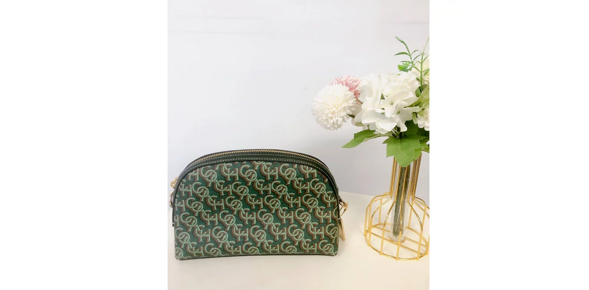 CF343 Coach IN Print Crossbody Monogram With Green Coach Madi