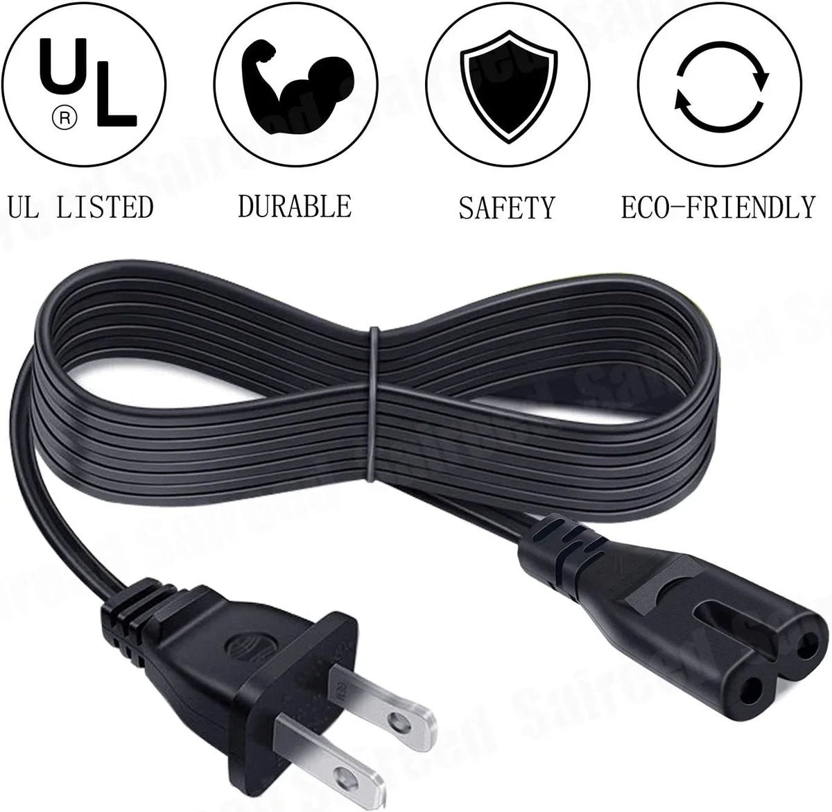 8ft Power YAS-207BL Sound ATS-1060 2 Yamaha UL YAS-106 bar for Listed YAS-209 ATS-1080 ATS1080-R YAS-209BL Cord YAS-108