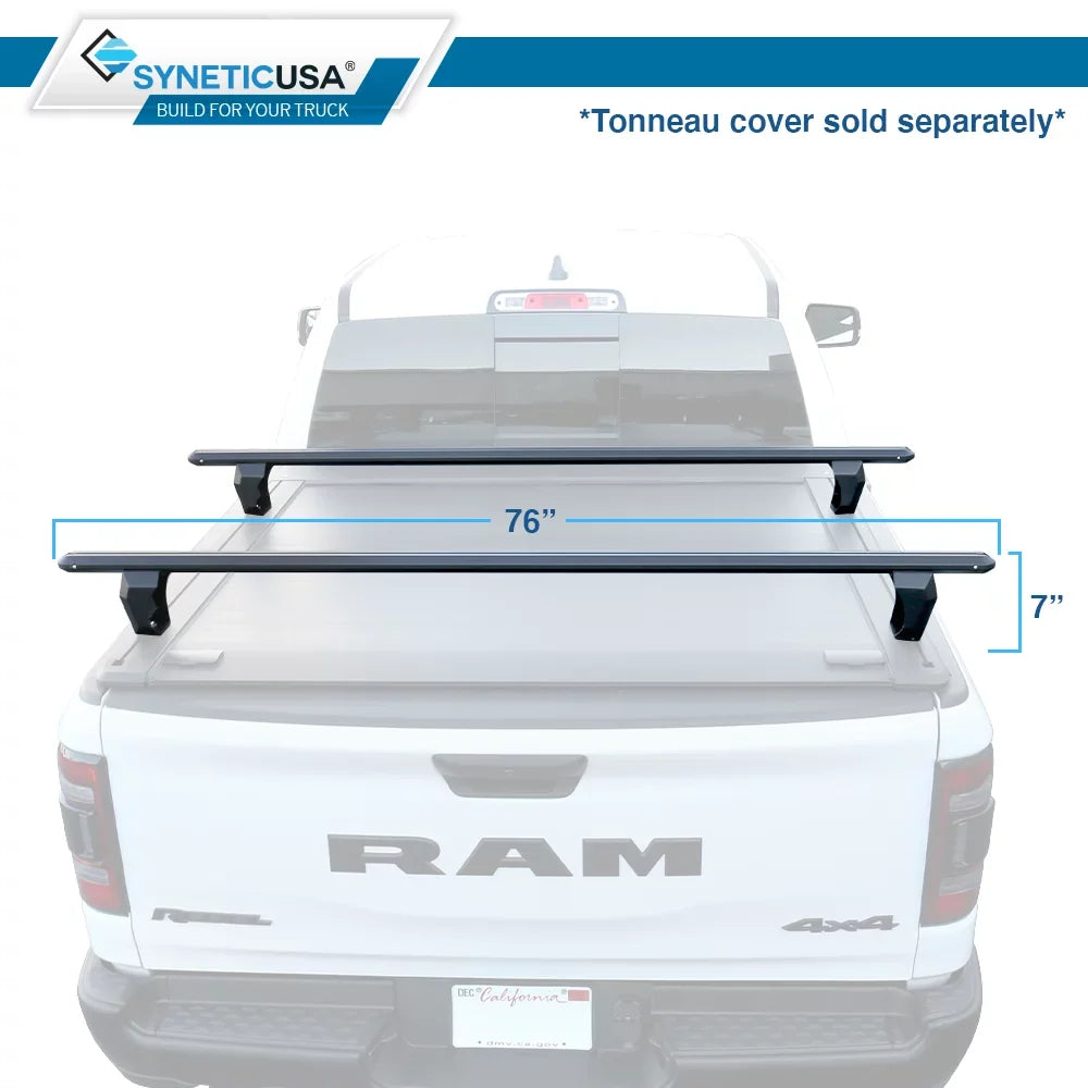 Rack Syneticusa Bed Truck HD Crossbar Silverado Cargo Adjustable Heavy Titan Tundra Duty F150 Ram with Compatible Towers