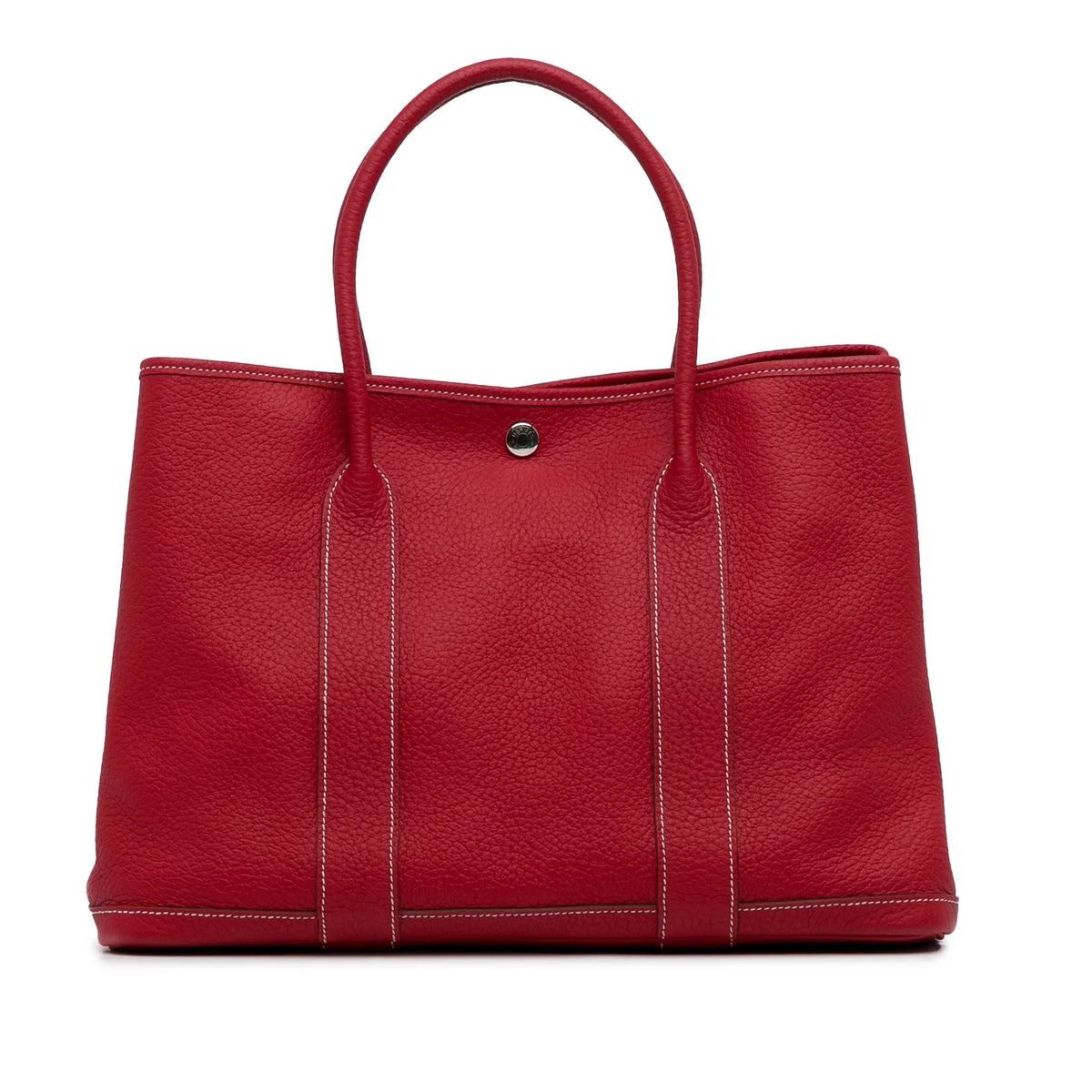 Negonda Bag Authenticated Tote Party (Good) Hermès 36 Red Unisex Pre-Owned Calf Leather Garden
