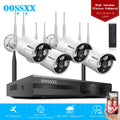 without Dual Drive, Kits Wireless 2K NVR Cameras System, 4Pcs Outdoor Security 3.0MP Surveillance WiFi Camera Hard Antennas Security
