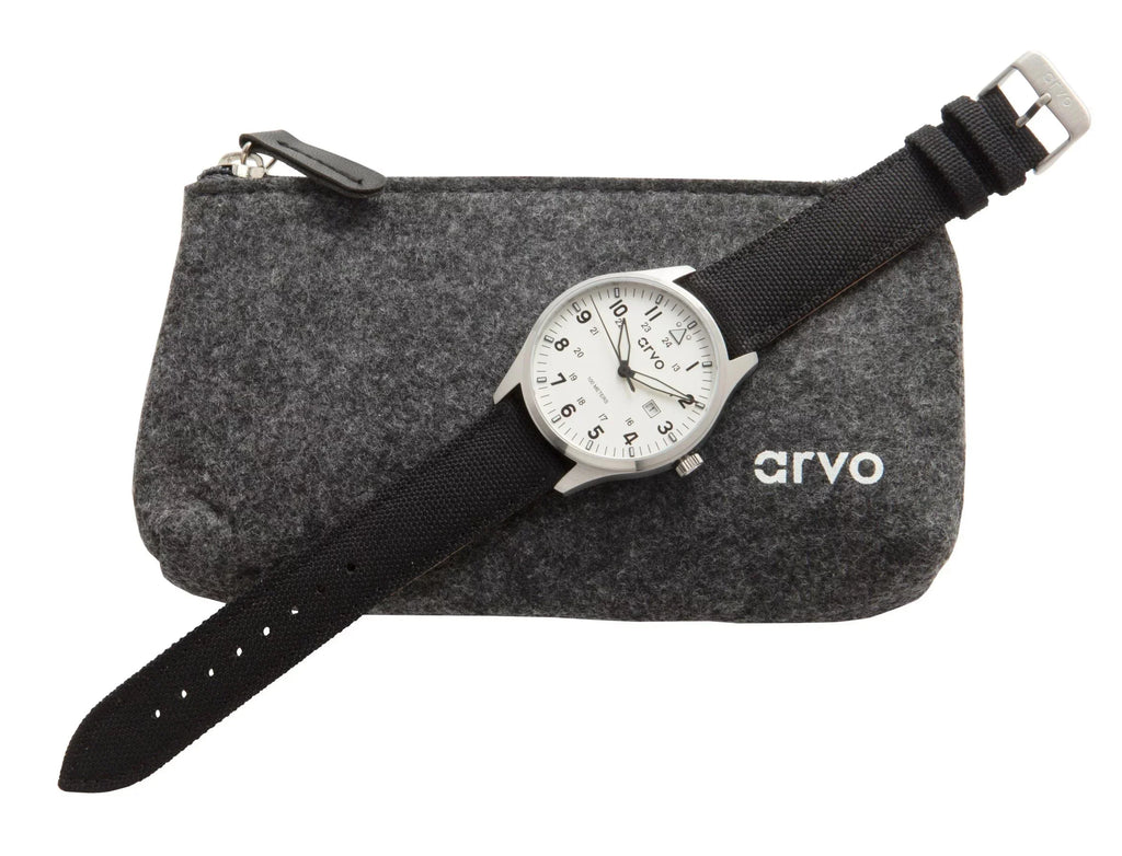 Field Arvo Watch Moon Rove White -