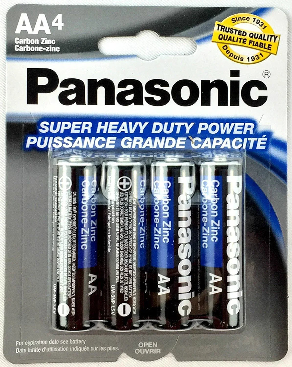 Carbon AA Double A Super Duty 100pc Heavy Panasonic Battery Batteries 1.5v Zinc Power