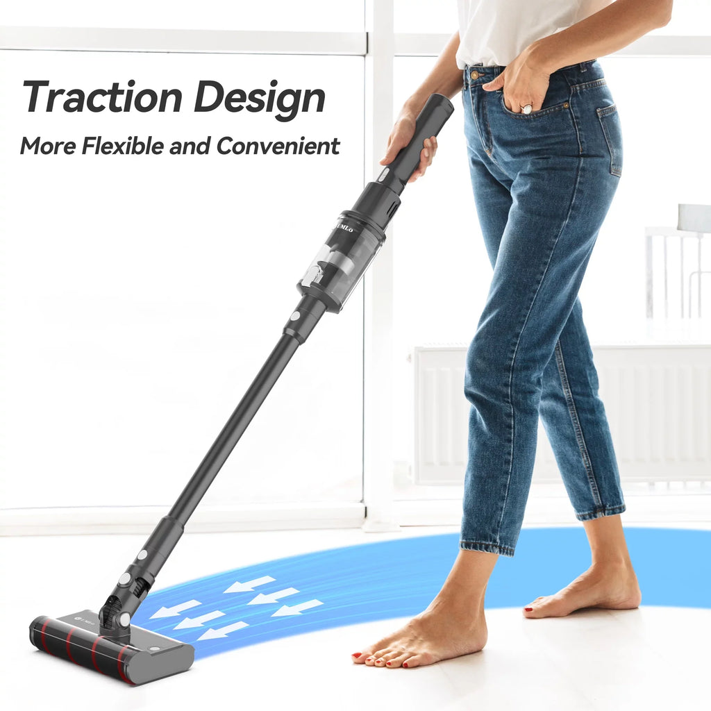 Head, Cleaner Cleaner Roller 22kPa Cordless 6-in-1 Car Sofa up to for 40Mins Floor Soft Vacuum Directional Runtime Powerful Home Hardwood Umlo Vacuum,Lightweight Handheld Double Brush Vacuum
