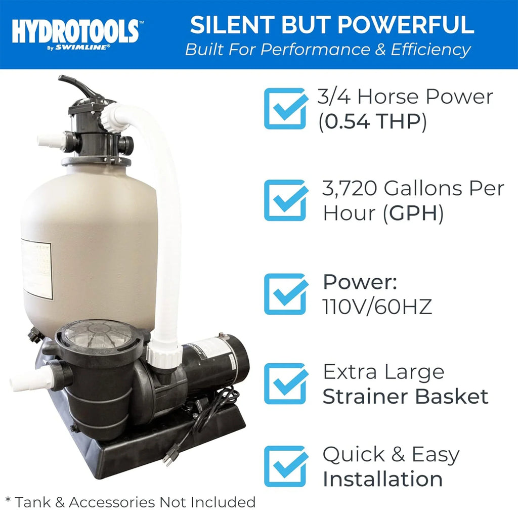 HydroTools Pool Discharge HP Flo Hydro Swimline Swimming 0.75 Vertical Pump