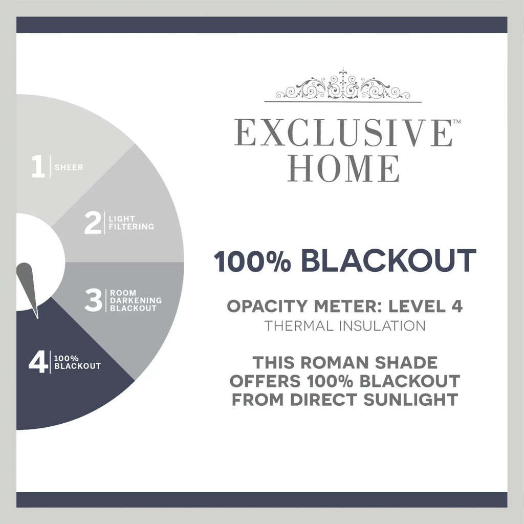 Home Roman 31"x Total Shade, 64", Exclusive Bolan Grey Botanical Dark Blackout