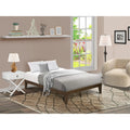 Wood Bed Platform Furniture in Full Engineered West East Walnut Weathered Denton