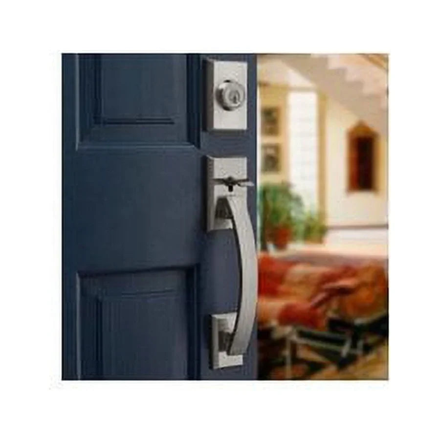Kwikset Tavaris Polished With Lever Chrome Cylinder Handleset Single 98001-373 Vedani