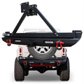 Jeep Ronghui Rear Steel 1984-2001 For Carrier Bumper Cherokee Lights & W/Spare XJ Tire
