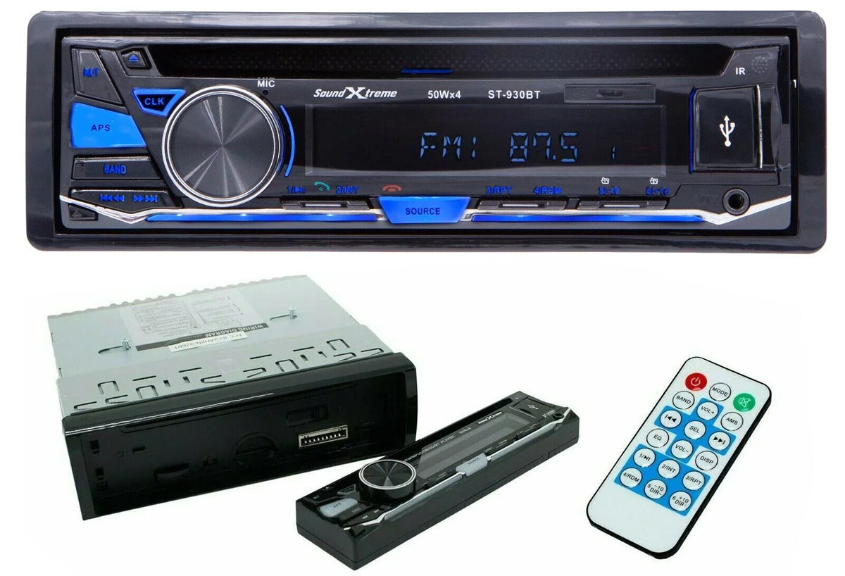 Bundle +4x 6x9" & 6.5" USB Audiobank Speakers Car Bluetooth SD SoundXtreme Receiver FM