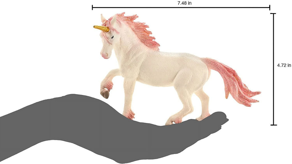 Figurine Toy MOJO (Pink) Painted Unicorn Hand Realistic Replica Fantasy