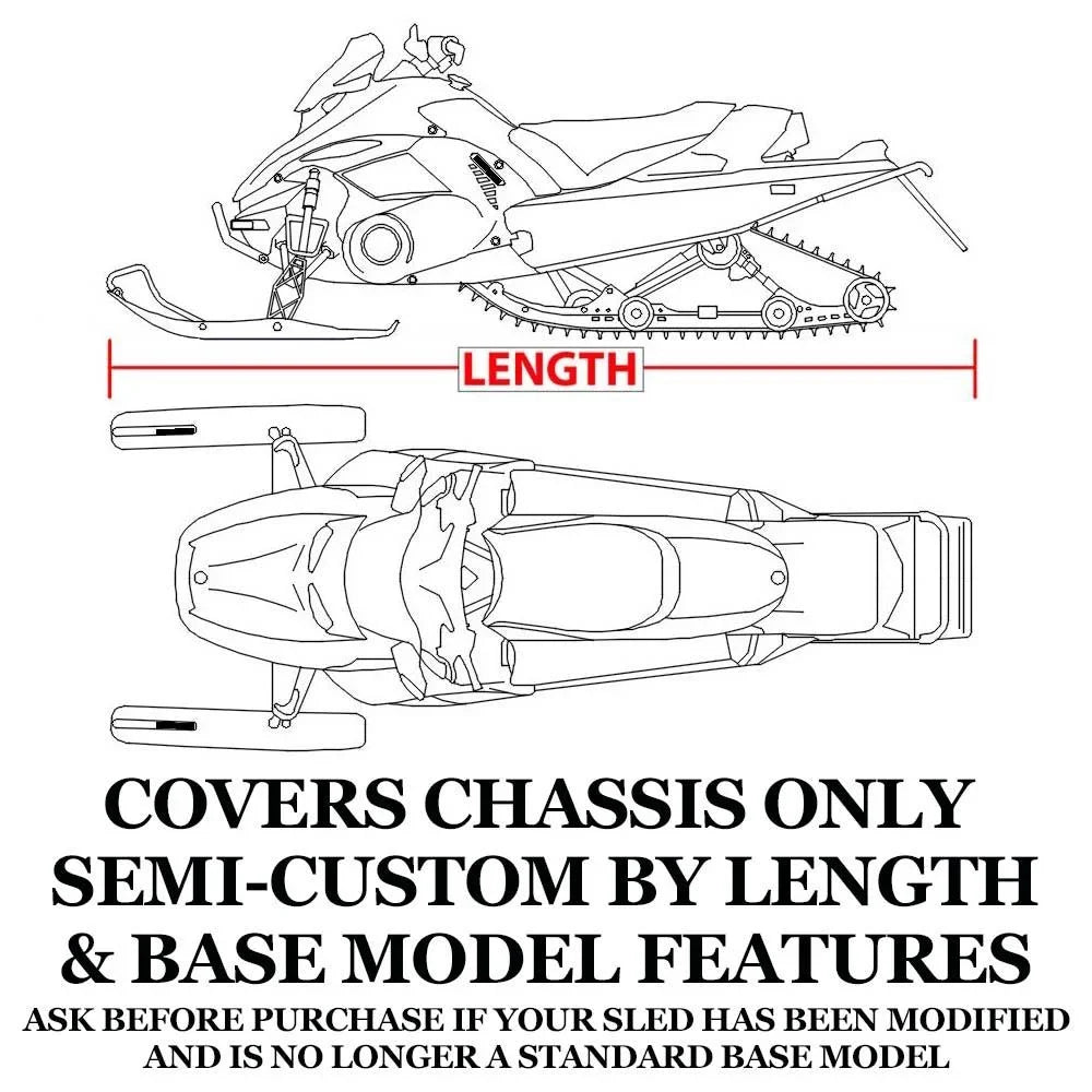 Denier M1000 Compatible Machine 2009-2009 Snow Trailerable 162 Sled snowmobile PRO Gear 600 model LE, Arctic for Cover SNO Cat Snow