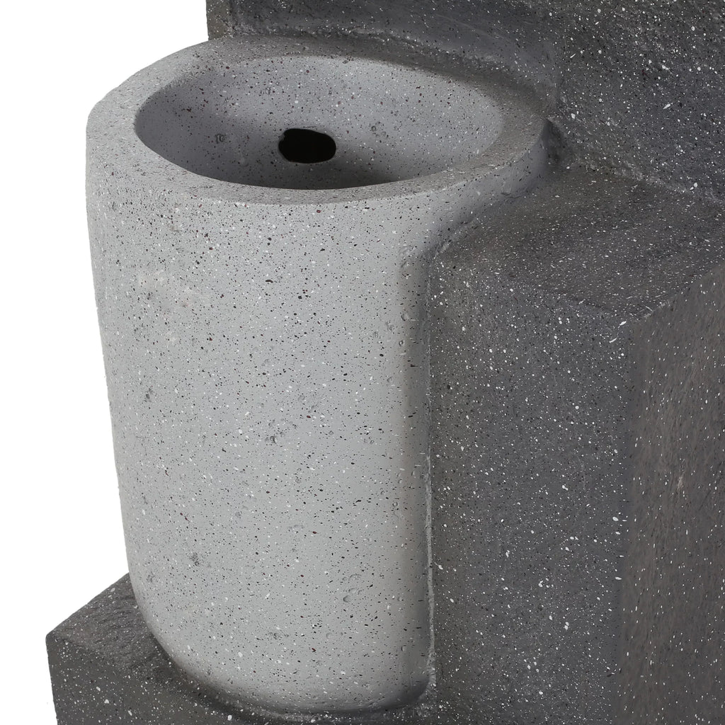 Colquitt Multi-Gray Fountain, Modern 3 Outdoor Tier