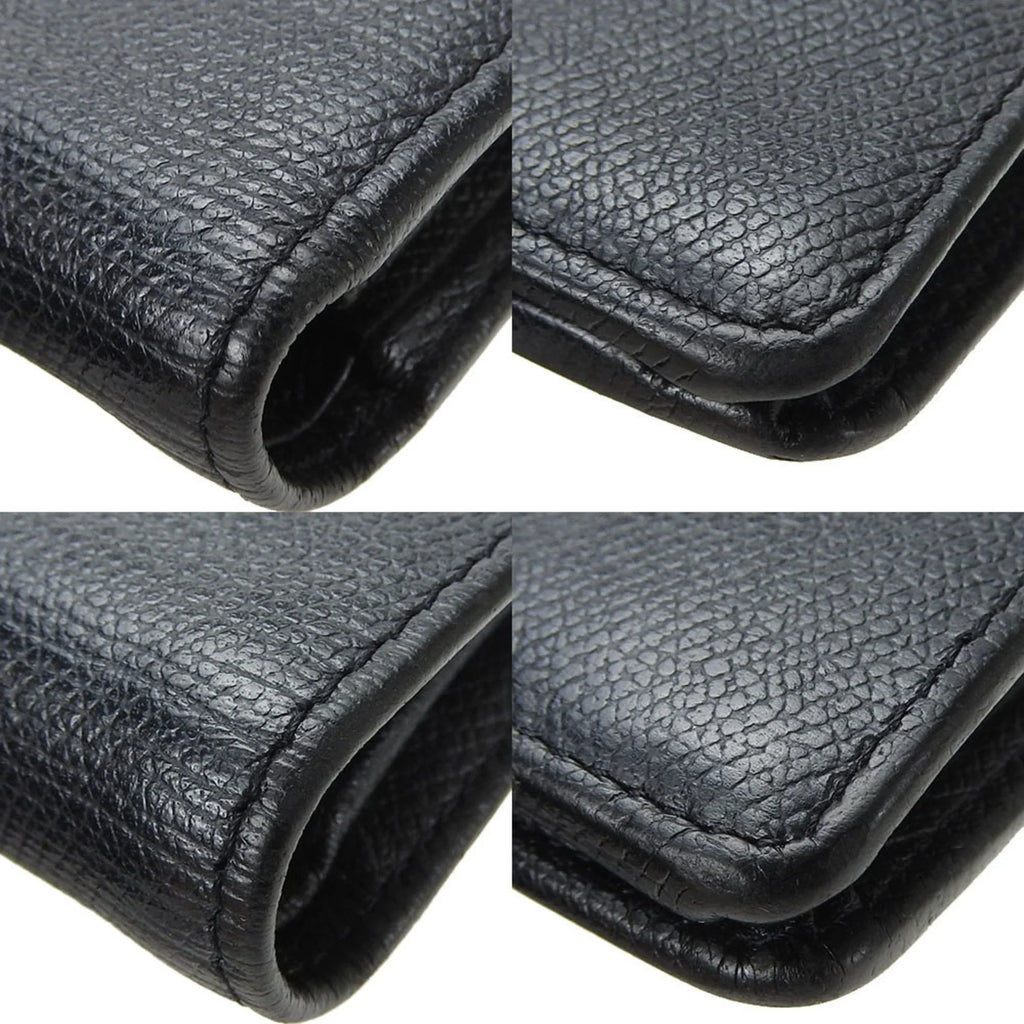 black ladies A20904 (Good) CHANEL 1 coco bifold wallet accessories Coco button long leather Pre-Owned