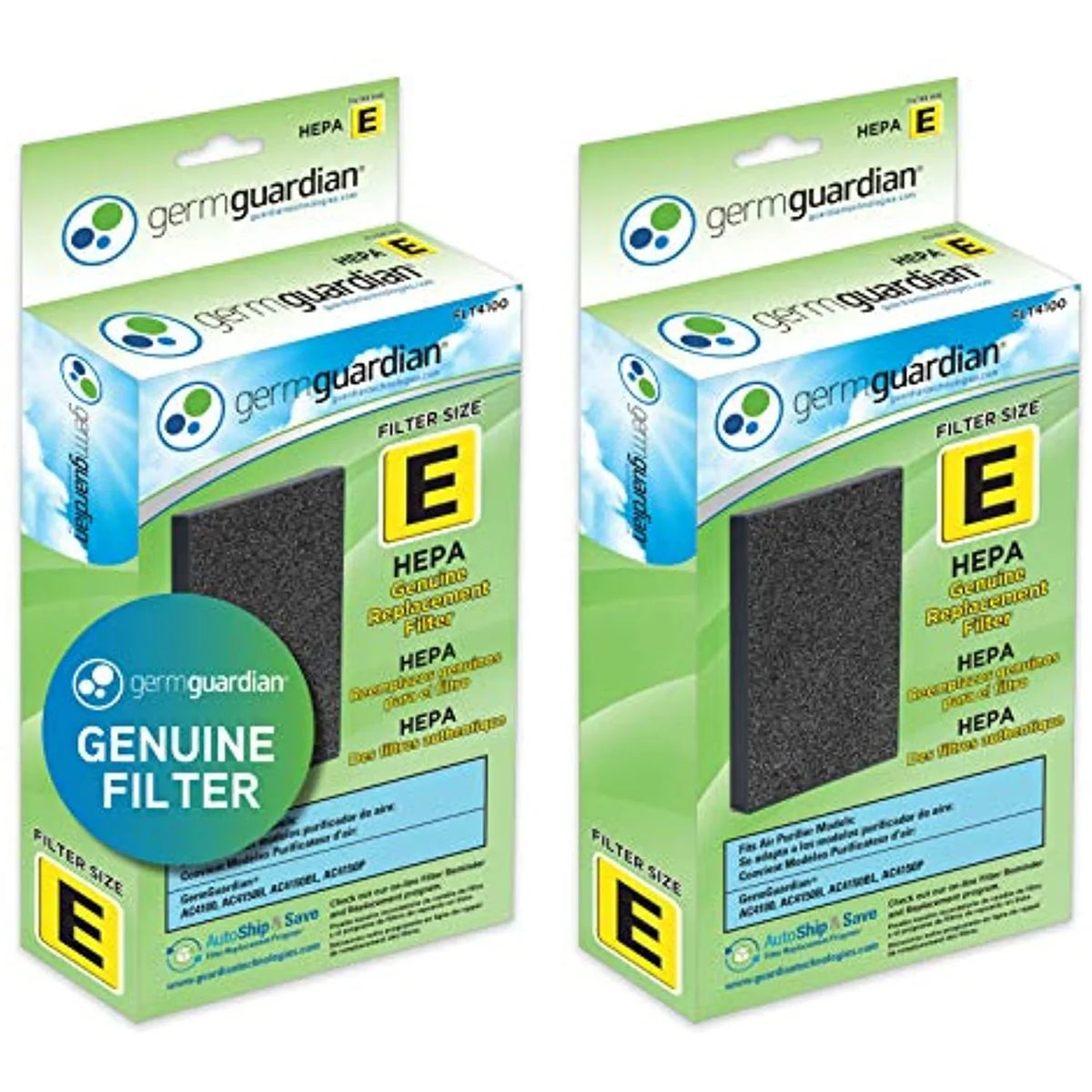 Germ FLT41002PK GENUINE Air HEPA Filters Purifier, for Replacement Guardian®