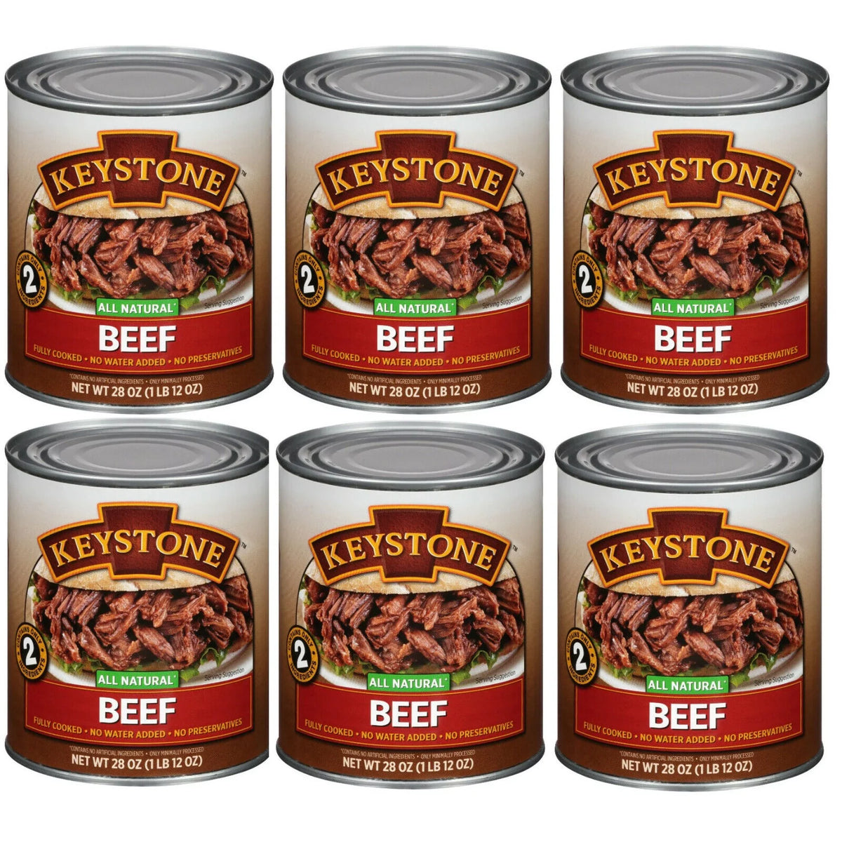 to of (24 oz Natural All 28 Can For 24 Survival and Backpacking Beef Eat- Camping Pack) Emergency Food Cans Ready Keystone Pack Hiking