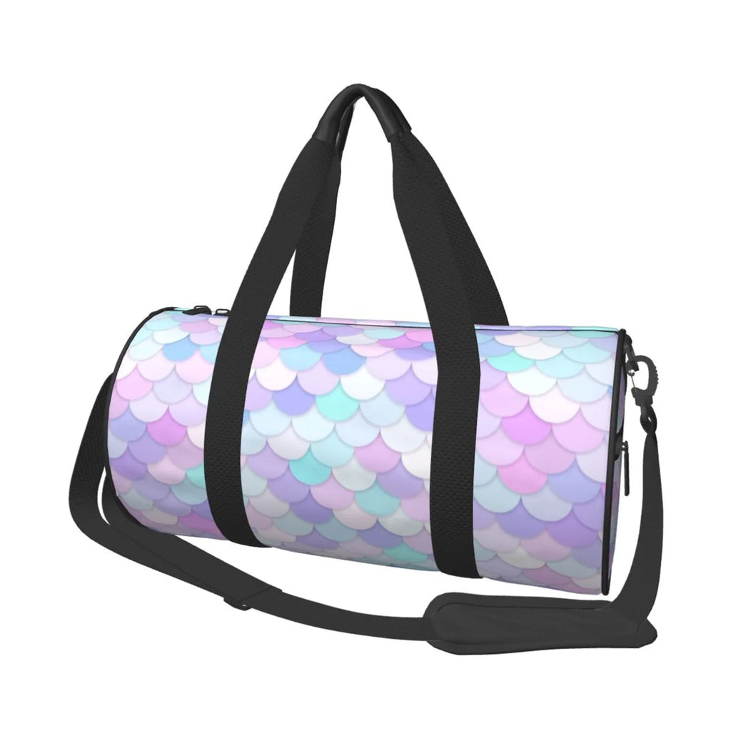 Coaee Large Waterproof Bag Pocket Compartment Cylinder and Travel Bag Bag Luggage Scales Rainbow Sports Gym Capacity with